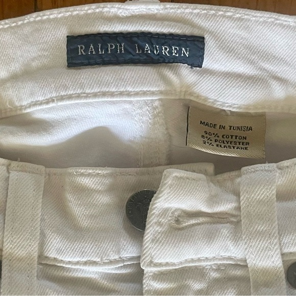 ☀️RALPH LAUREN Skinny White Denim Jeans size 28 stretch Summer Fitted Excellent! - Picture 5 of 8